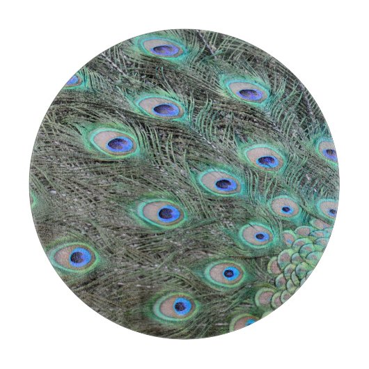 Pfauenfedern Schneidebrett (Vorderseite)