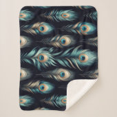 Pfauenfedern Sherpadecke (Vorderseite)