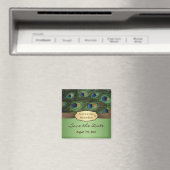 Pfauenfedern speichern das Date Magnet (In Situ (Geschirrspüler))