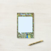 Pfauenfedern und Kalligraphieangelegenheiten Post-it Klebezettel (Auf Schreibtisch)