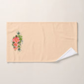 PfauenFedern und Rose Badhandtuch Set (Handtuch)