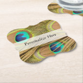 Pfauenfedern Untersetzer (angewinkelt)