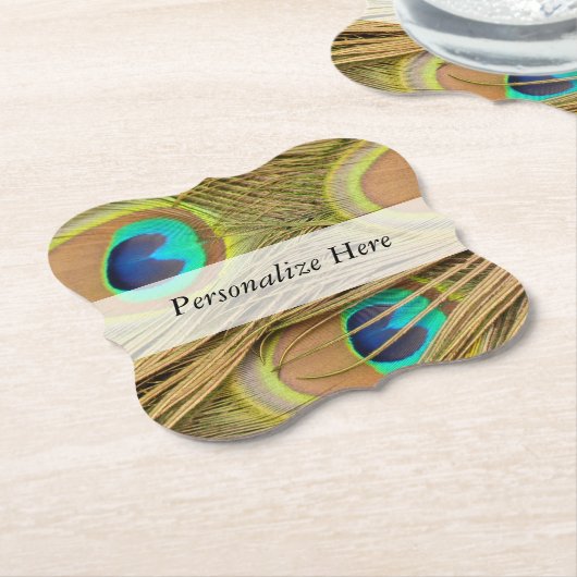 Pfauenfedern Untersetzer (angewinkelt)