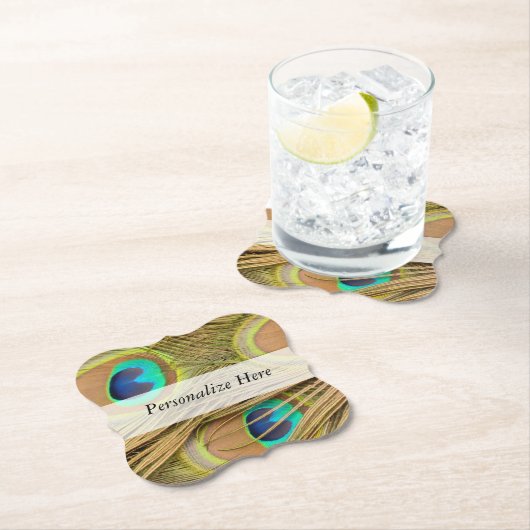 Pfauenfedern Untersetzer (Vor Ort)