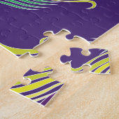 Pfauenfedern: Vintager nahtloser Hintergrund. Puzzle (Seite)
