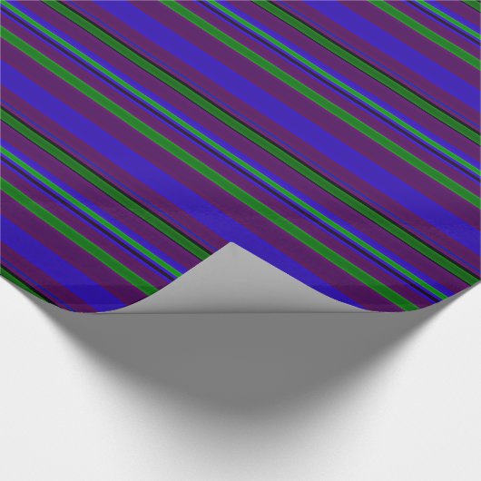 Pfauenfederpapier für Streifenpflaster Geschenkpapier (Ecke)