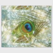 Pfauenfederpapier Geschenkpapier (Flach)