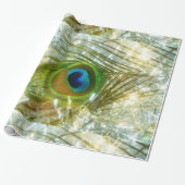 Pfauenfederpapier Geschenkpapier (Ungerollt)