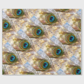 Pfauenfederpapier Geschenkpapier (Flach)