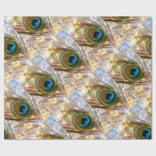 Pfauenfederpapier Geschenkpapier (Flach)