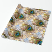 Pfauenfederpapier Geschenkpapier (Ungerollt)