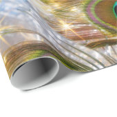 Pfauenfederpapier Geschenkpapier (Rolleneckpunkt)