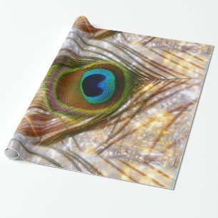 Pfauenfederpapier Geschenkpapier