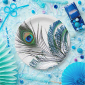 Pfauenfederpapierplatte Pappteller (Party)