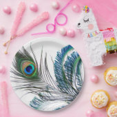 Pfauenfederpapierplatte Pappteller (Party)