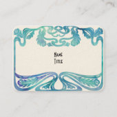 Pfauenfederrahmen Visitenkarte (Vorderseite)