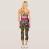 Pfauenfederschmetterling viktorianisch elegant lil capri leggings (Rückseite)