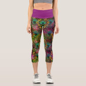 Pfauenfederschmetterling viktorianisch elegant lil capri leggings (Vorderseite)