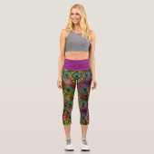 Pfauenfederschmetterling viktorianisch elegant lil capri leggings (Vorderseite)