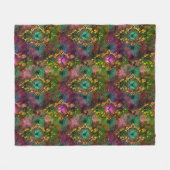 Pfauenfederschmetterling viktorianisch elegant lil fleecedecke (Vorderseite (Horizontal))