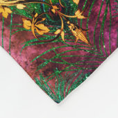 Pfauenfederschmetterling viktorianisch elegant lil fleecedecke (Ecke)