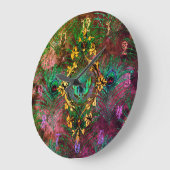 Pfauenfederschmetterling viktorianisch elegante li große wanduhr (Winkel)