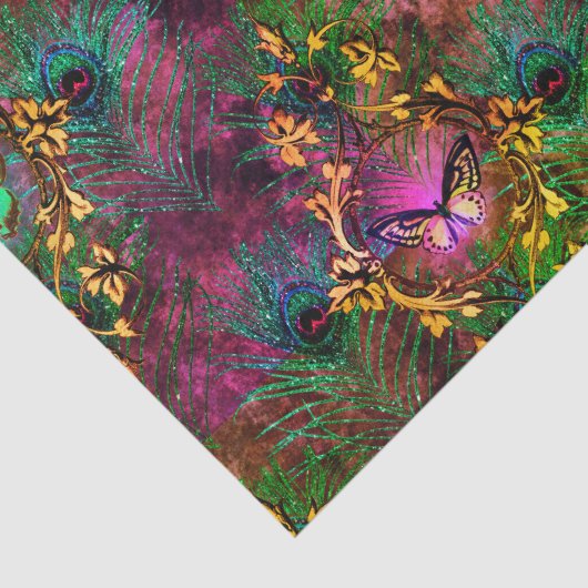 Pfauenfederschmetterling viktorianisch elegante li seidenpapier (Detail)