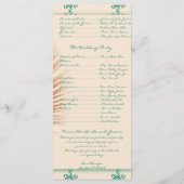 Pfauenfederung zum Aquamarinen marokkanischen Kind Programm (Rückseite)