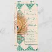 Pfauenfederung zum Aquamarinen marokkanischen Kind Programm (Vorne/Hinten)