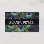 Pfauenfedervorlage für benutzerdefinierte Visitenk Visitenkarte (Vorderseite)