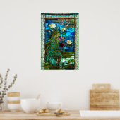Pfauenfenster Poster (Küche)