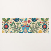 Pfauenfest Blumenmuster Yogamatte (Rückseite (Horizontal))