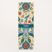 Pfauenfest Blumenmuster Yogamatte (Vorderseite)