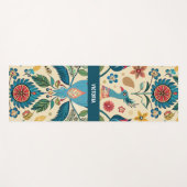 Pfauenfest Blumenmuster Yogamatte (Vorderseite (Horizontal))