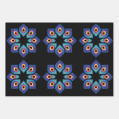 Pfauenflamme (Muster) Geschenkpapier Set (Vorderseite 2)