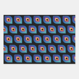 Pfauenflamme (Muster) Geschenkpapier Set