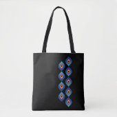 Pfauenflamme (Vertikal) Tasche (Vorderseite)