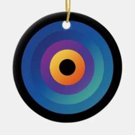 Pfauenflammkreislauf Keramik Ornament