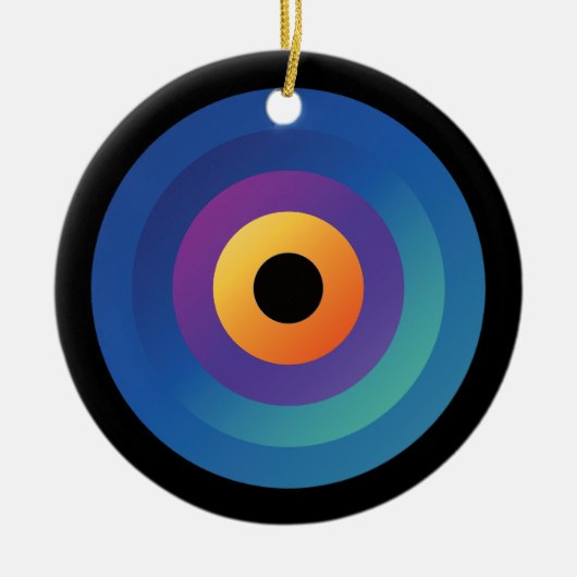 Pfauenflammkreislauf Keramik Ornament (Vorne)