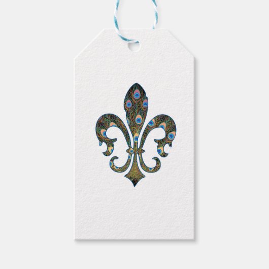 Pfauenfleur-02 Geschenkanhänger (Vorderseite)