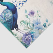 Pfauenflora Wasserfarbe Geburtstag Seidenpapier (Ausschnitt)