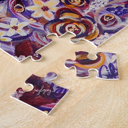 Pfauenfloralpuzzle geblüht puzzle (Seite)