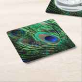 Pfauenfresser Rechteckiger Pappuntersetzer (angewinkelt)