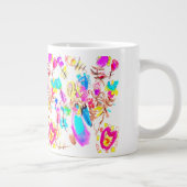 Pfauenfreude Art Jumbo-Tasse (Rechts)