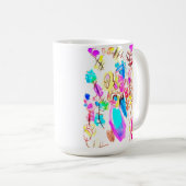 Pfauenfreude Art Kaffeetasse (VorderseiteRechts)