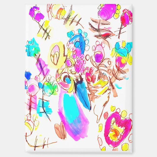 Pfauenfreude Art Magnet (Vorderseite)