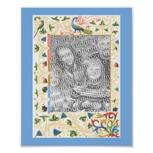 Pfauenfruchtkunstvorlage gestalten Ihr Foto (Vorne)