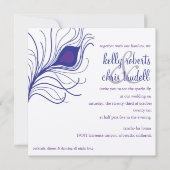 Pfauenfuß Einladung (Vorderseite)