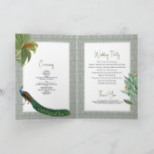 Pfauenfuß Tropischer Hochzeitssorden Programm (Innenseite)