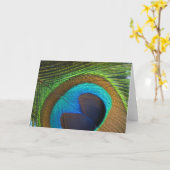 Pfauenfußkarte - innen leer karte (Gelbe Blume)